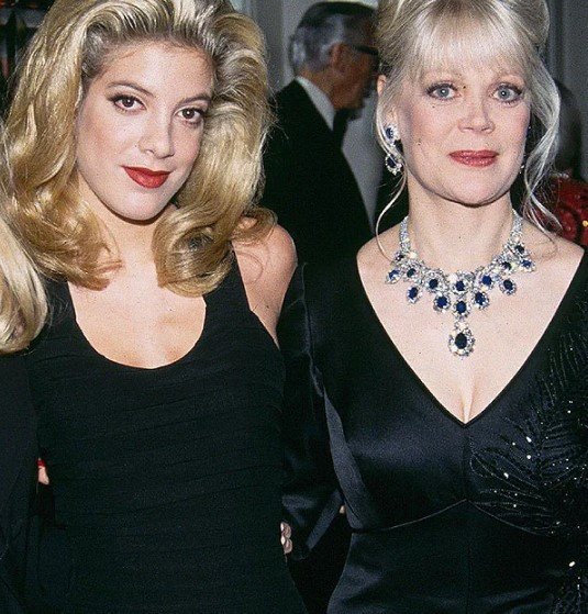 Tori Spelling Takes Rare Photos with Mom Candy at 'Mean Girls’ Broadway Show